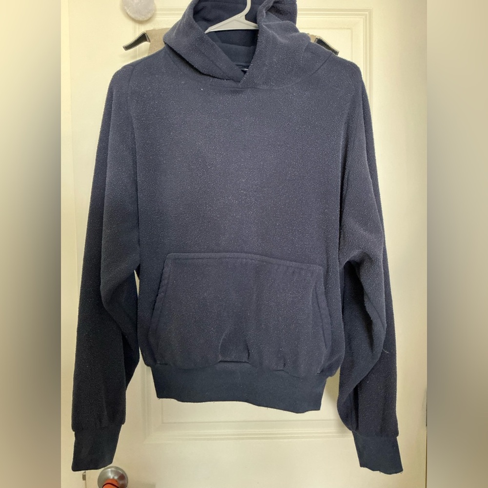 YZY Fleece Hoodie Navy Medium
